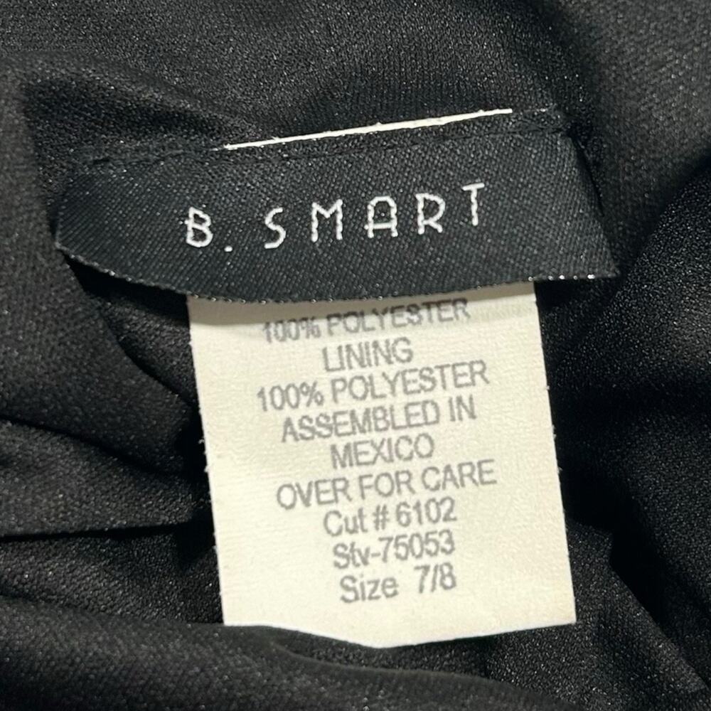 B Smart Slip Dress Cowl Neck Spaghetti Strap Midi Lined Black Sz 7 8 Chiffon - Picture 6 of 7